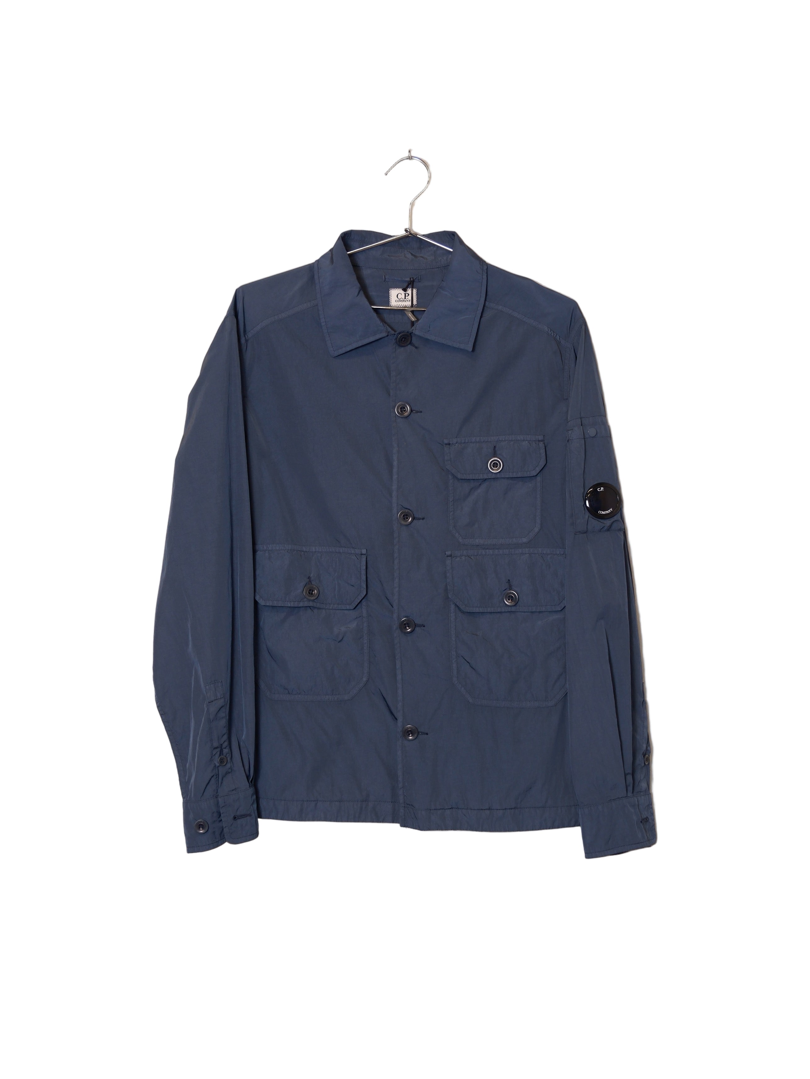 Chrome-R Full Button Down Overshirt - India Ink