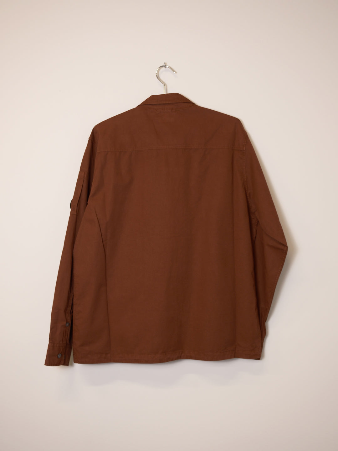Organic Gabardine Full Zip Overshirt - Sable