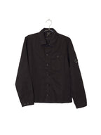 Cotton/Linen Lens Overshirt - Black