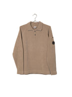 Chenille Cotton Polo Knit -  Vintage Khaki
