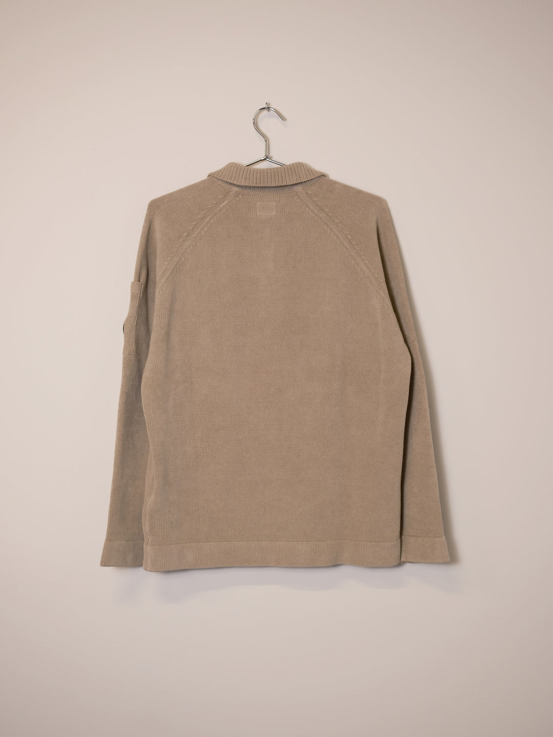 Chenille Cotton Polo Knit -  Vintage Khaki