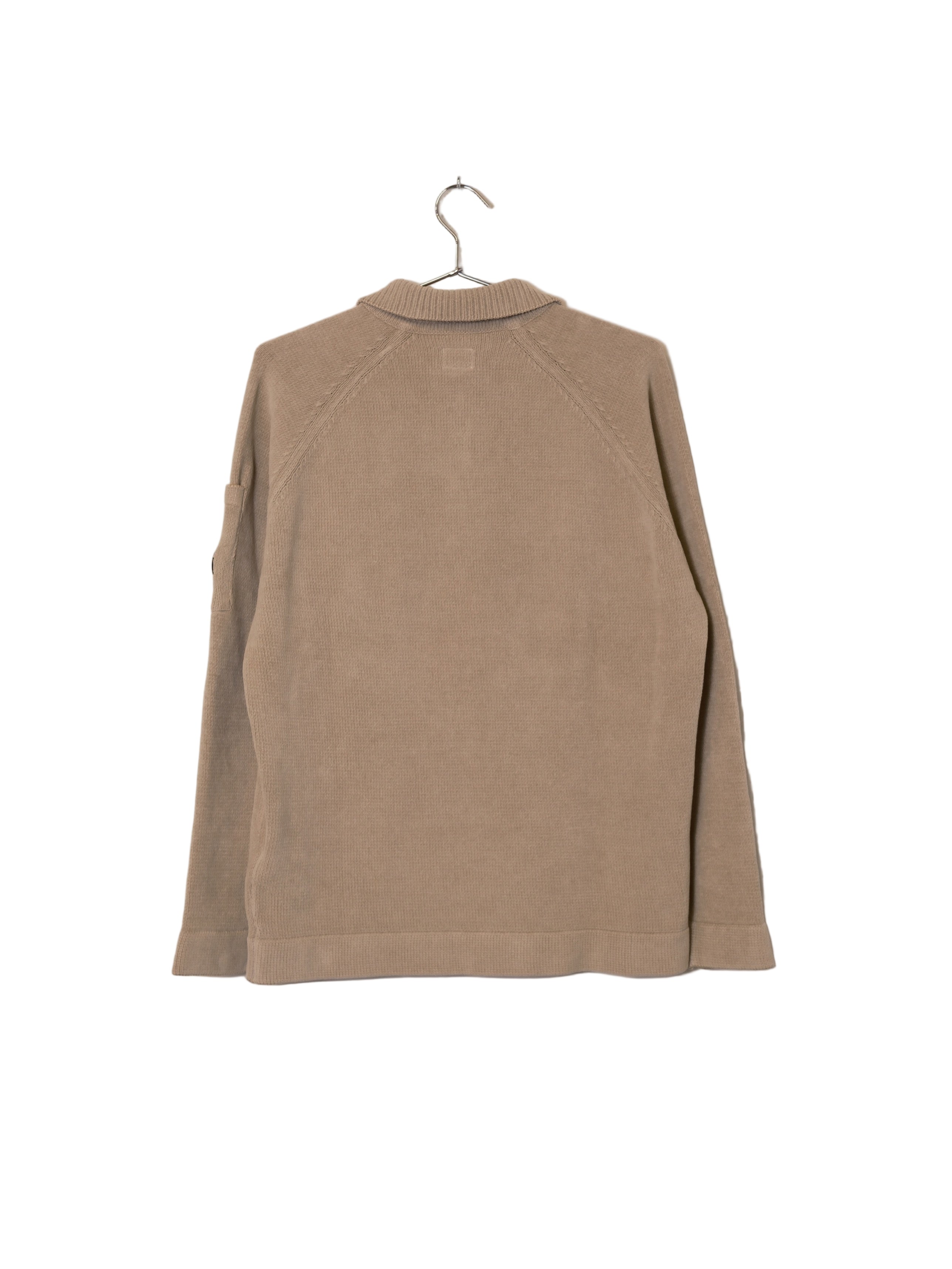 Chenille Cotton Polo Knit -  Vintage Khaki