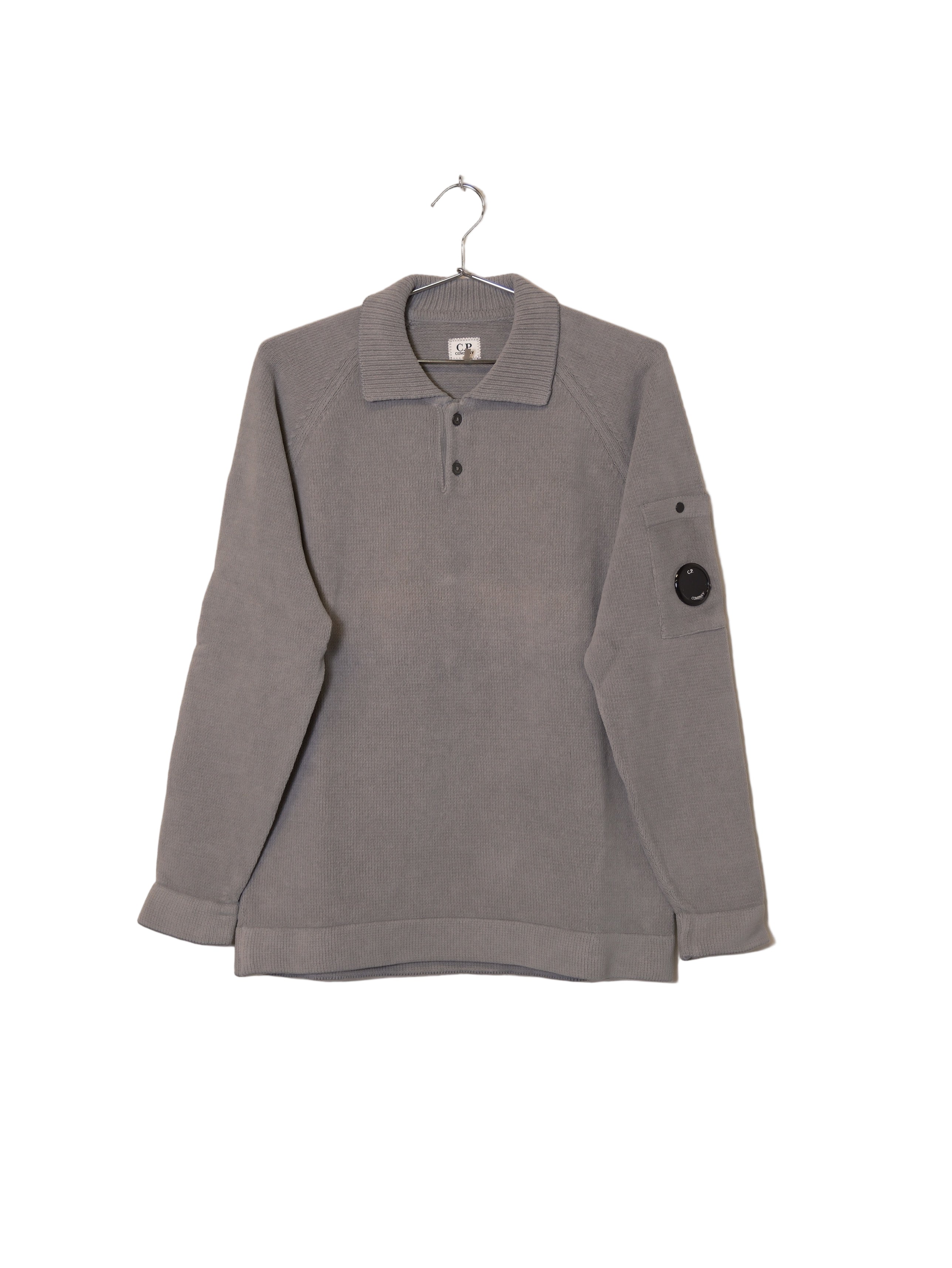 Chenille Cotton Polo Knit -  Smoked Peral