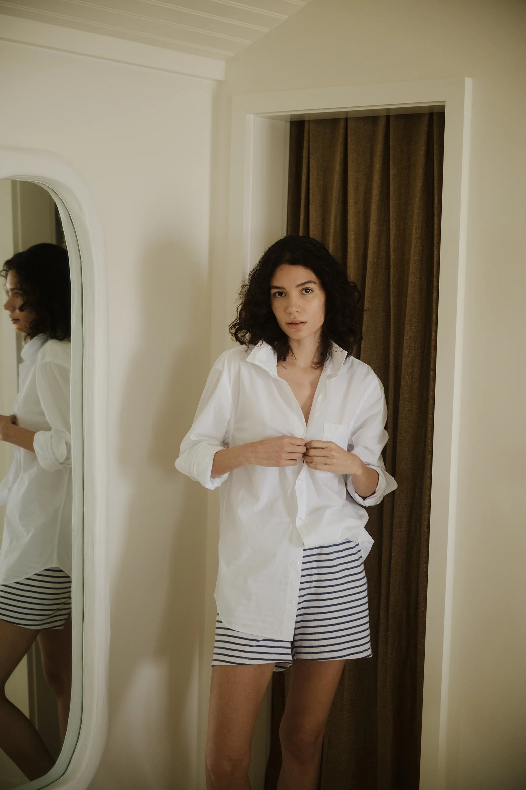Poplin Standard Shirt Faded White