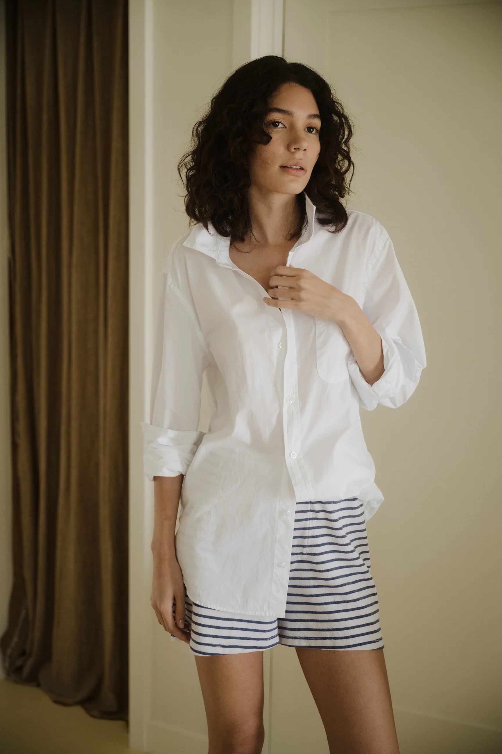 Poplin Standard Shirt Faded White