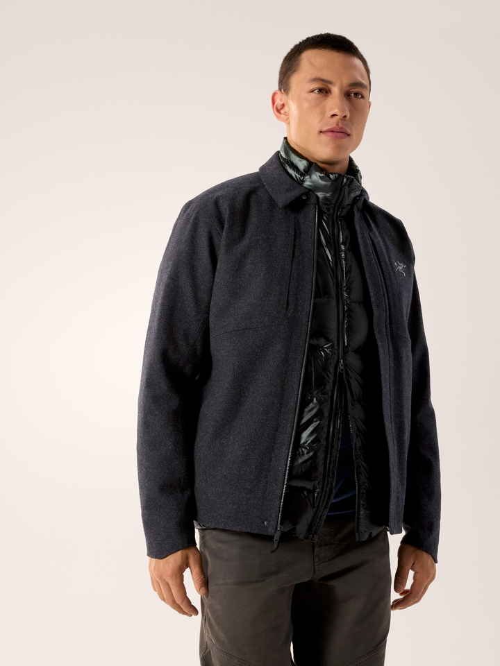 Sawyer Wool Overshirt Black