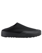 Black sandal on a light gray background