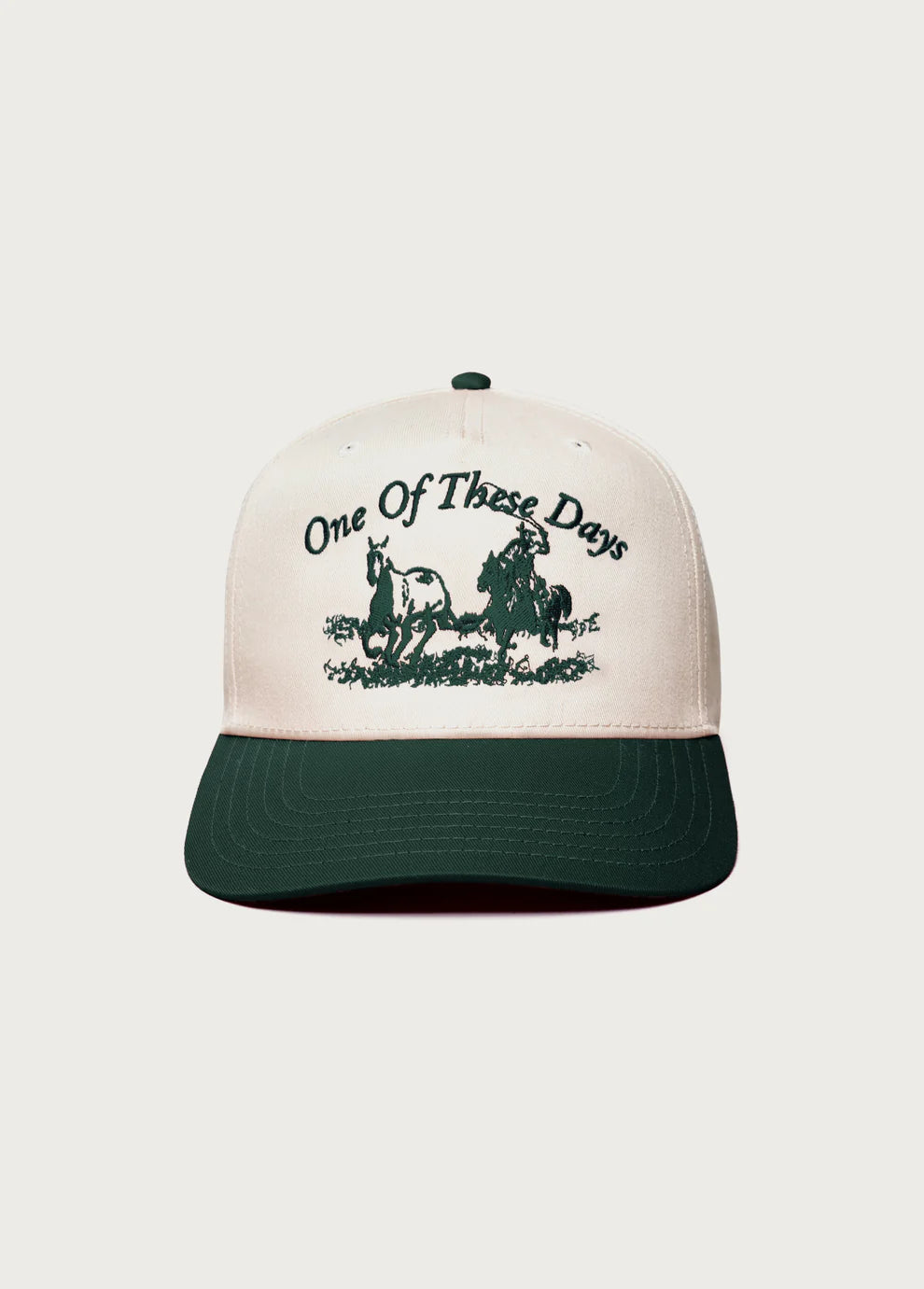 Just For A Moment 5 Panel Hat - Natural/Green