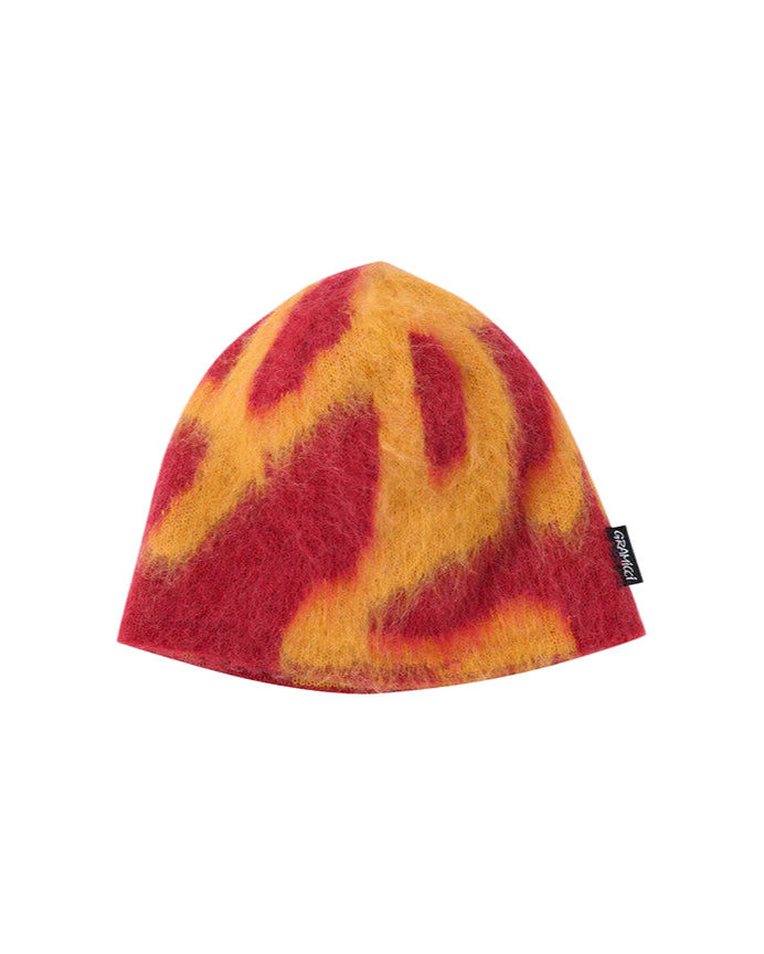 Mohair Burly Runningman Beanie Burnt Orange