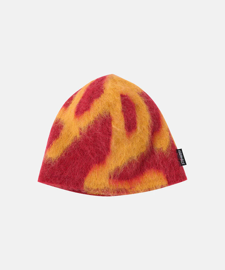 Mohair Burly Runningman Beanie Burnt Orange