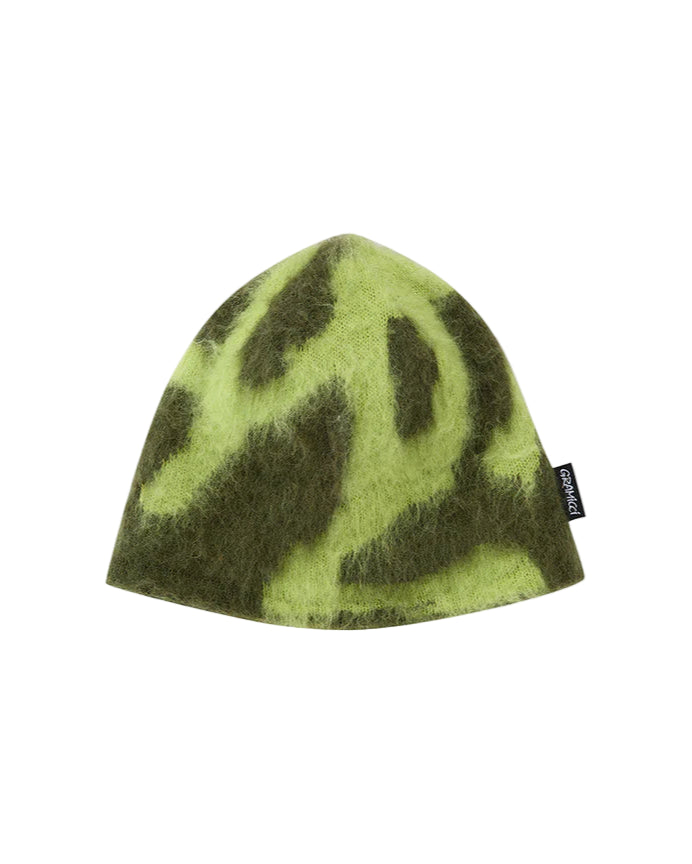 Mohair Burly Runningman Beanie Chartreuse