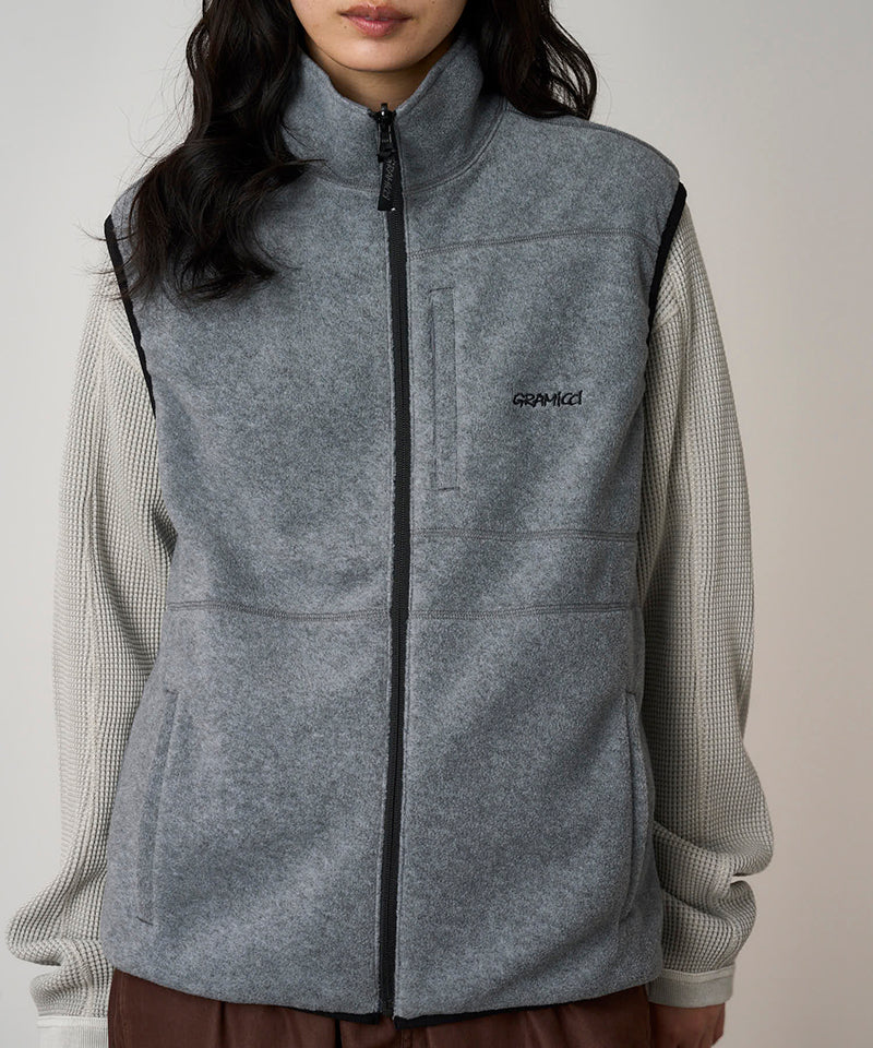 Thermal Fleece Reversible Vest Heather Grey