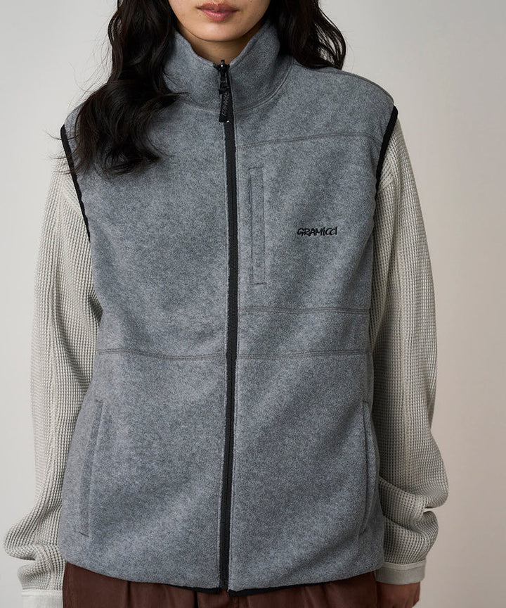 Thermal Fleece Reversible Vest Heather Grey