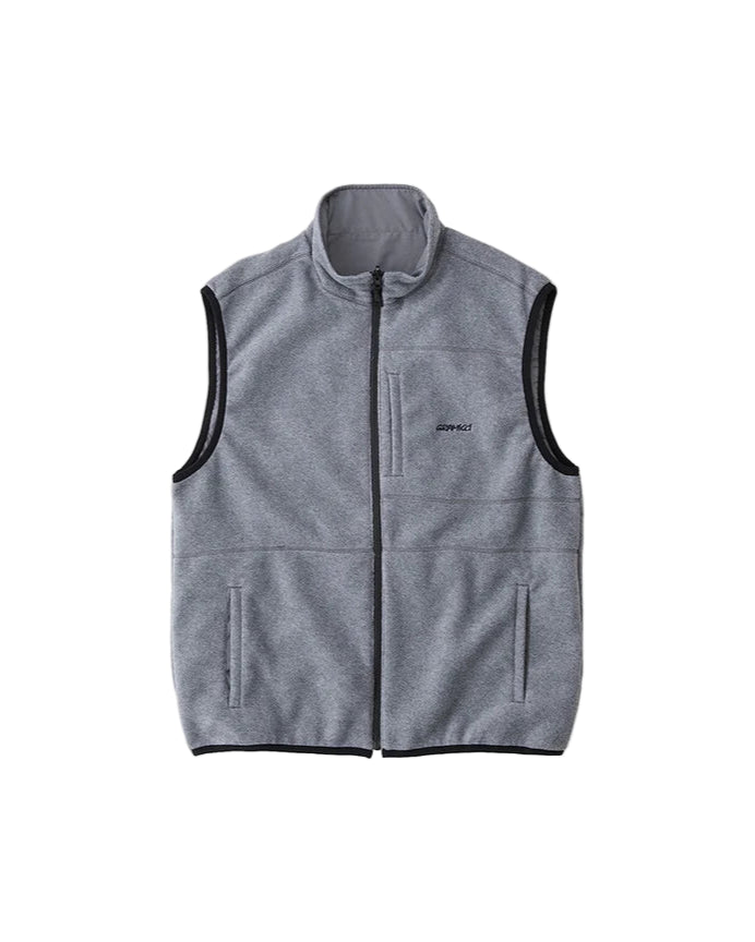 Thermal Fleece Reversible Vest Heather Grey
