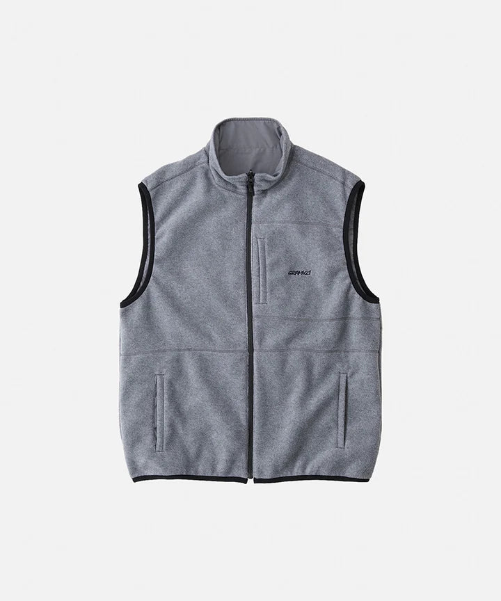 Thermal Fleece Reversible Vest Heather Grey