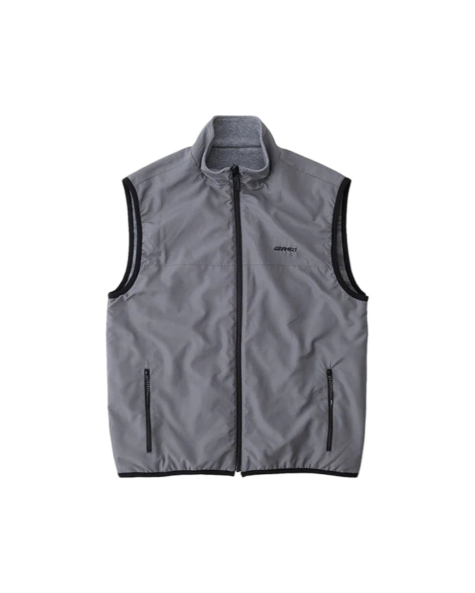 Thermal Fleece Reversible Vest Heather Grey