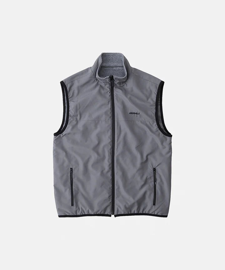 Thermal Fleece Reversible Vest Heather Grey