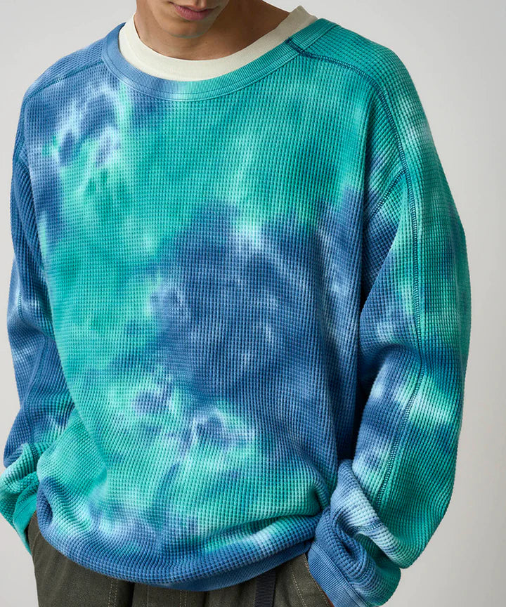 Waffle Crew Turquoise Tie-Dye