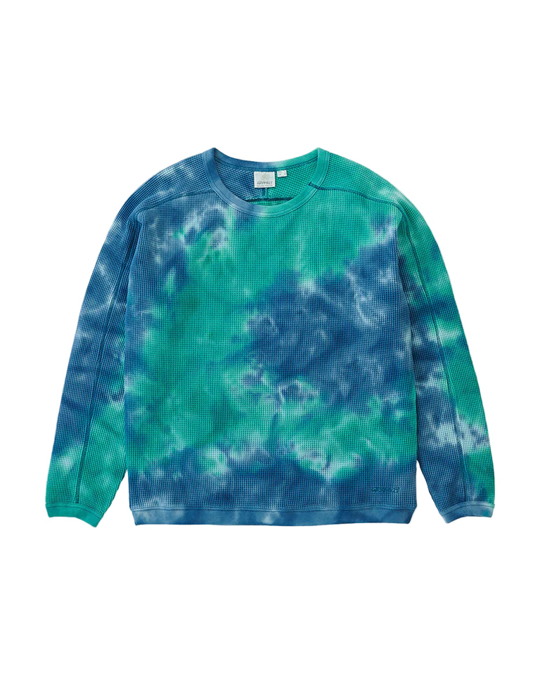 Waffle Crew Turquoise Tie-Dye