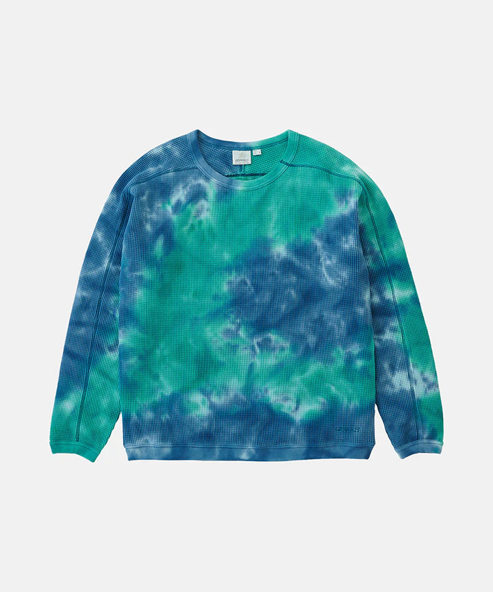 Waffle Crew Turquoise Tie-Dye