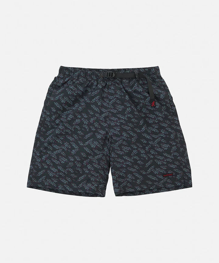 Nylon Packable G-Short Navy Leaf