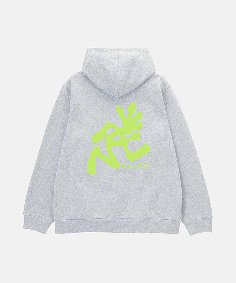 Running Man Hooded Sweatshirt Heather Grey