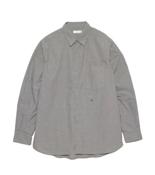 Regular Collar Wind Shirt Gray