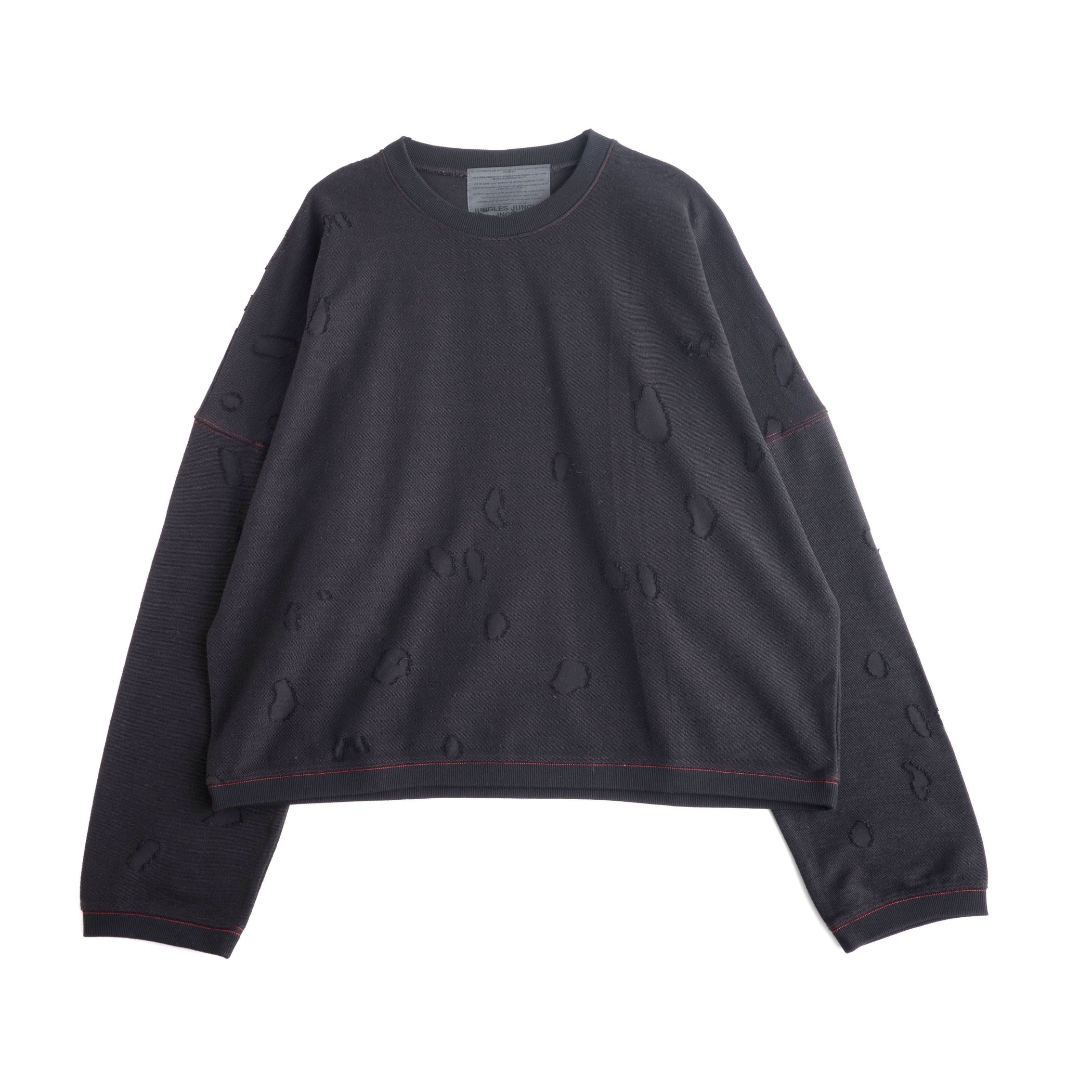Distressed Crewneck Black