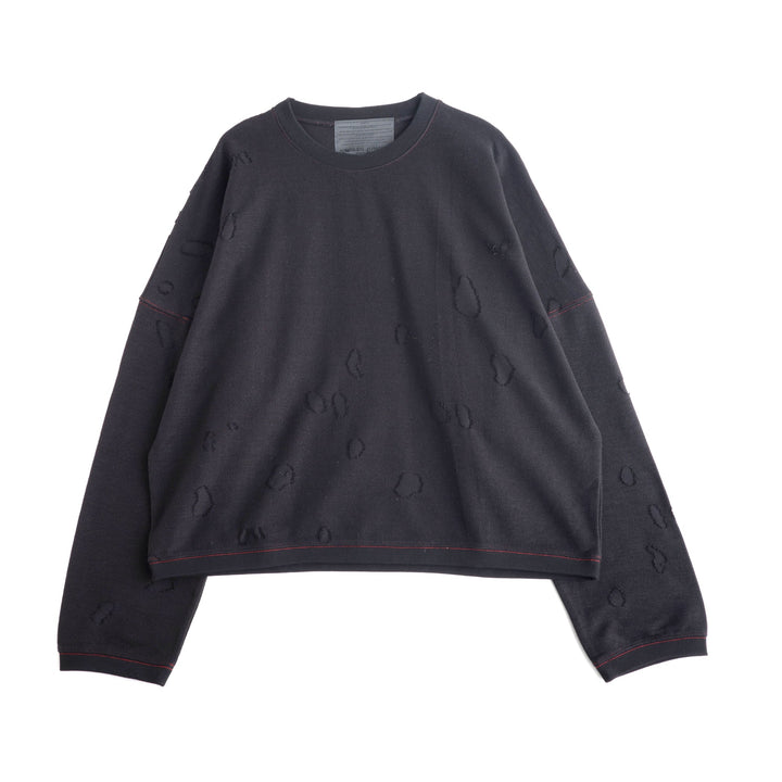 Distressed Crewneck Black