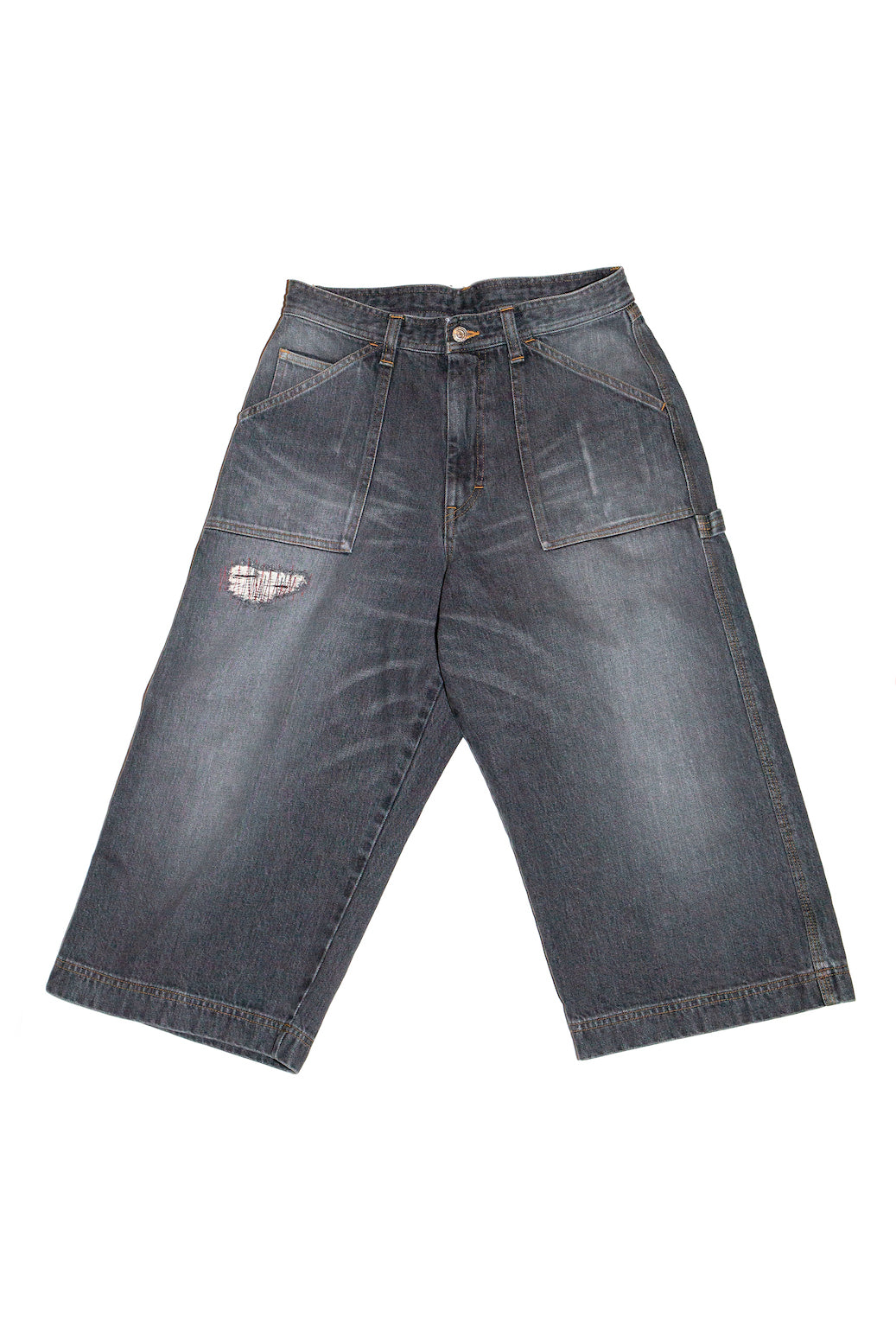 Three Quarter Painter Jeans Black