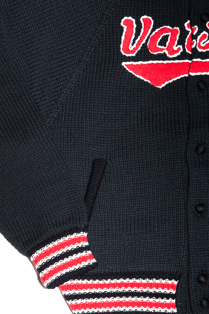 Knitting Varsity Jacket Black