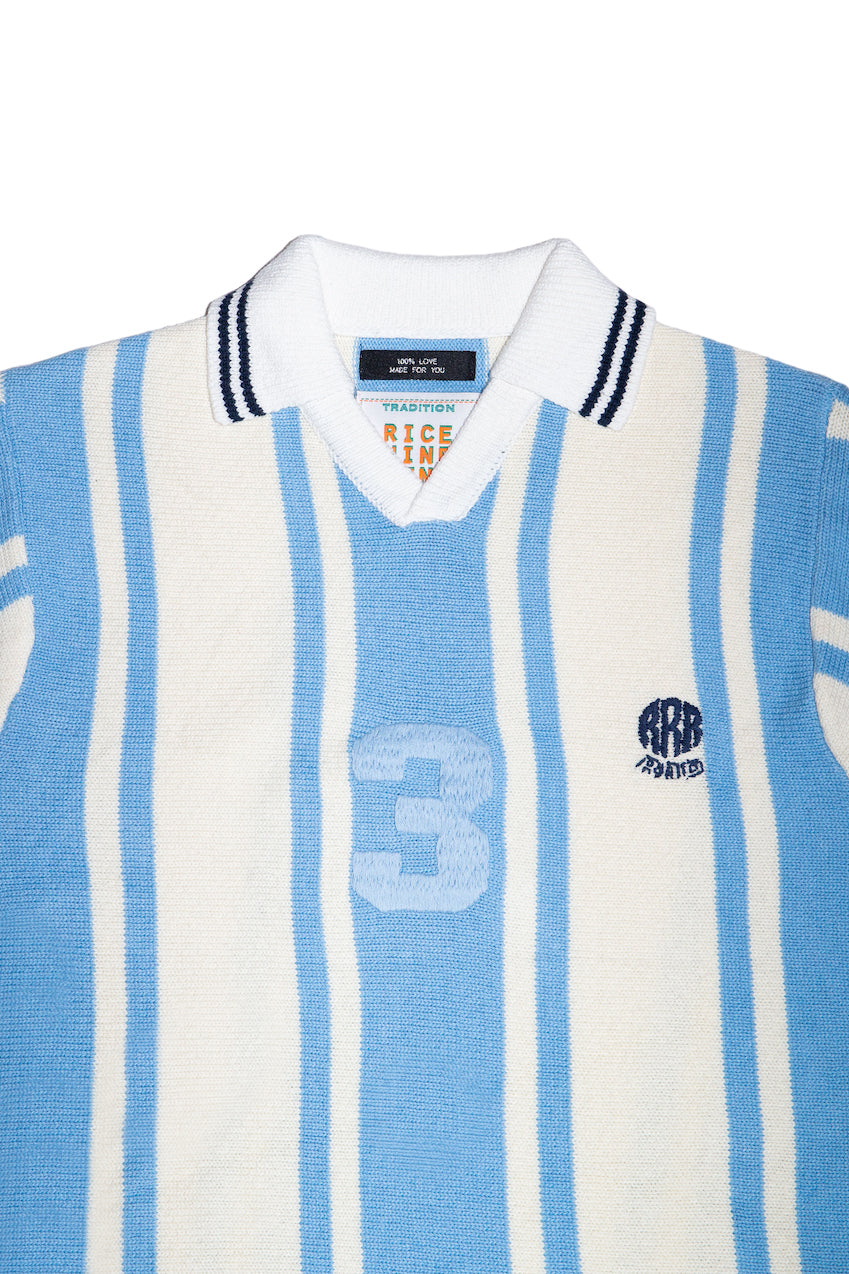 Knitted Soccer Shirt Light Blue