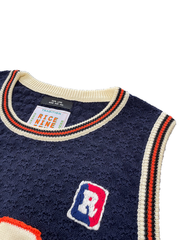 Knitted Basketball Jersey Navy