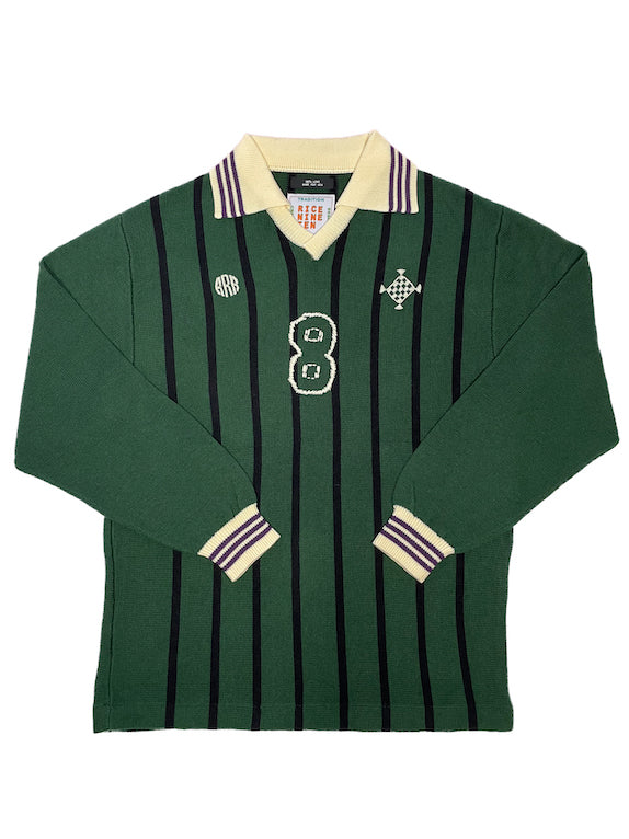 Knitting Long Sleeve Soccer Jersey Forest Green