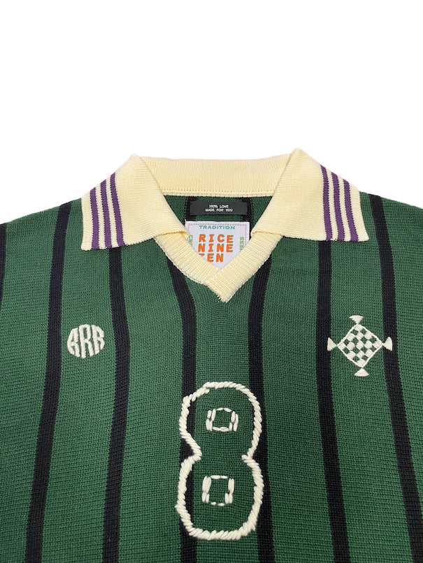 Knitting Long Sleeve Soccer Jersey Forest Green