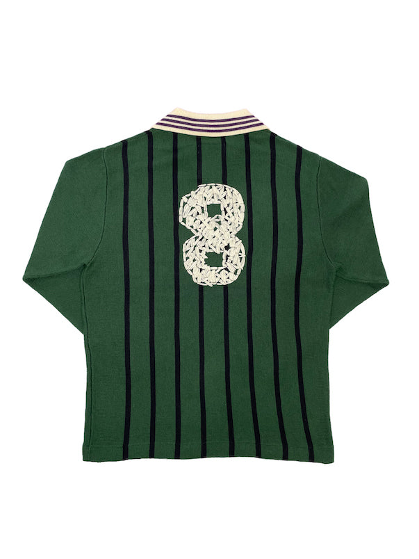 Knitting Long Sleeve Soccer Jersey Forest Green