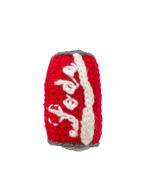 Hand Knitting Soda Can Red