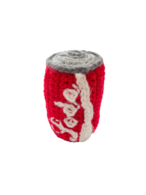 Hand Knitting Soda Can Red