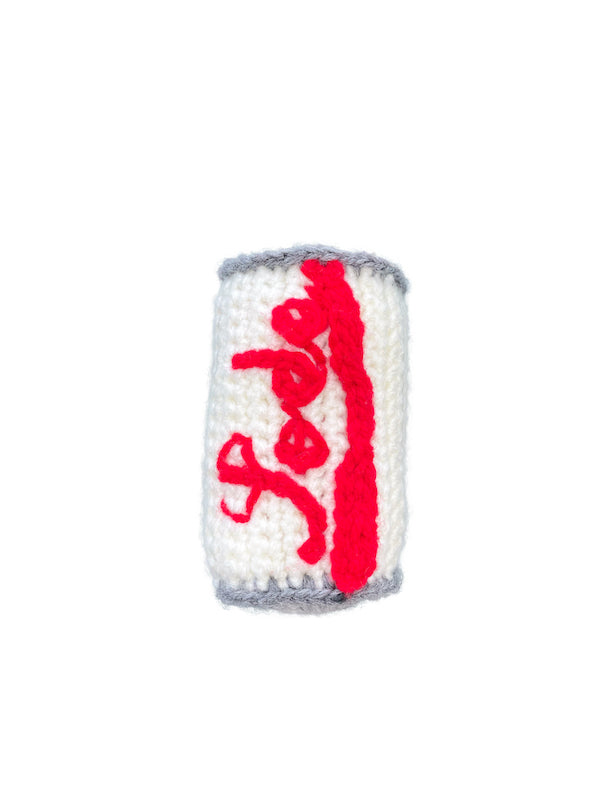 Hand Knitting Soda Can White