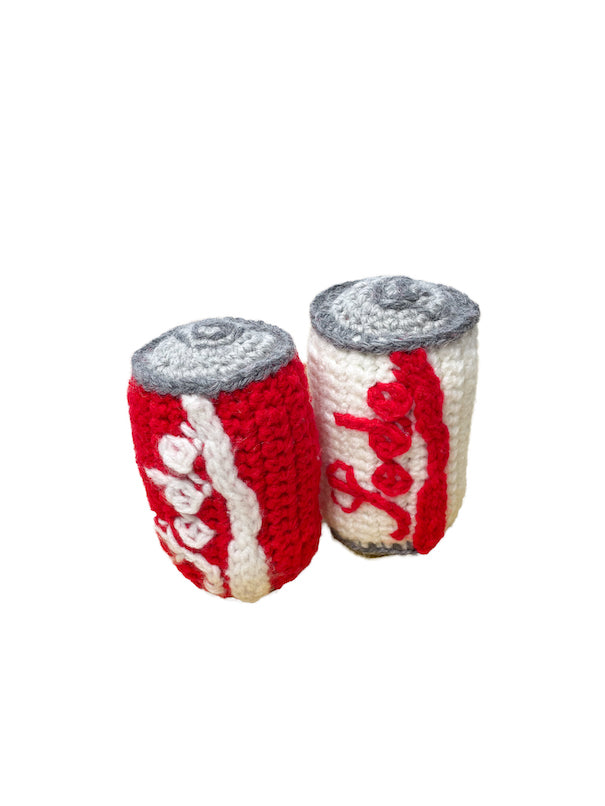 Hand Knitting Soda Can White