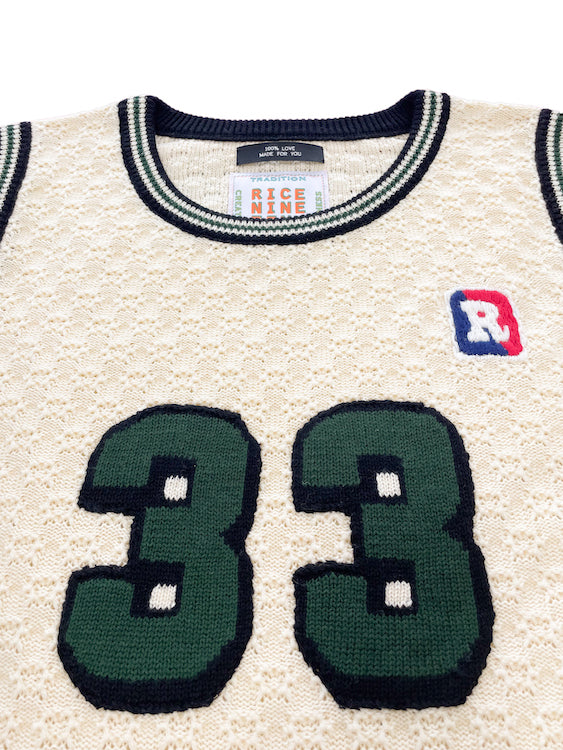 Knitted Basketball Jersey Off White