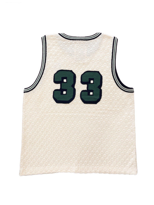 Knitted Basketball Jersey Off White