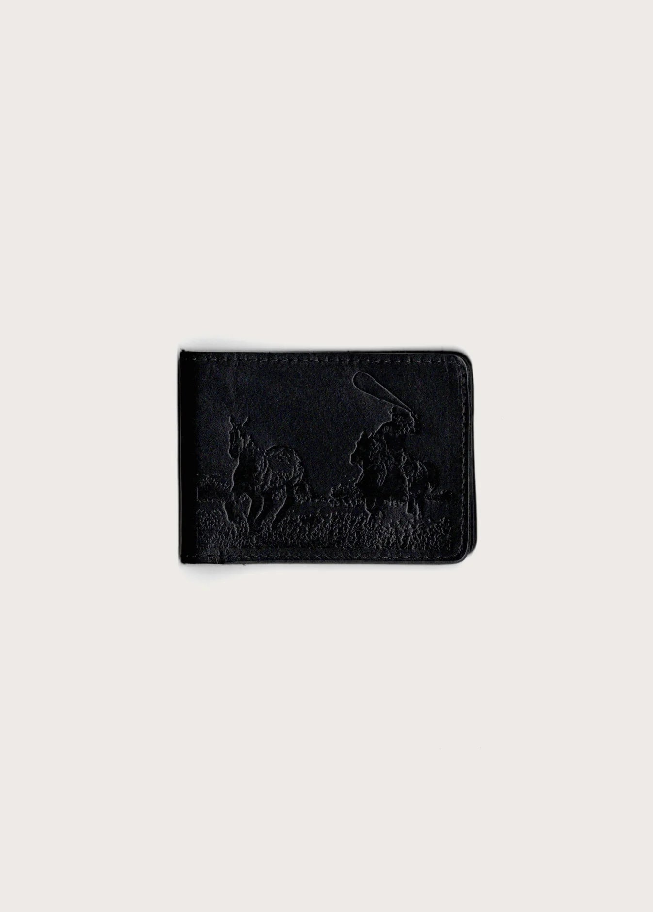 JUST FOR A MOMENT LEATHER BI FOLD WALLET BLACK