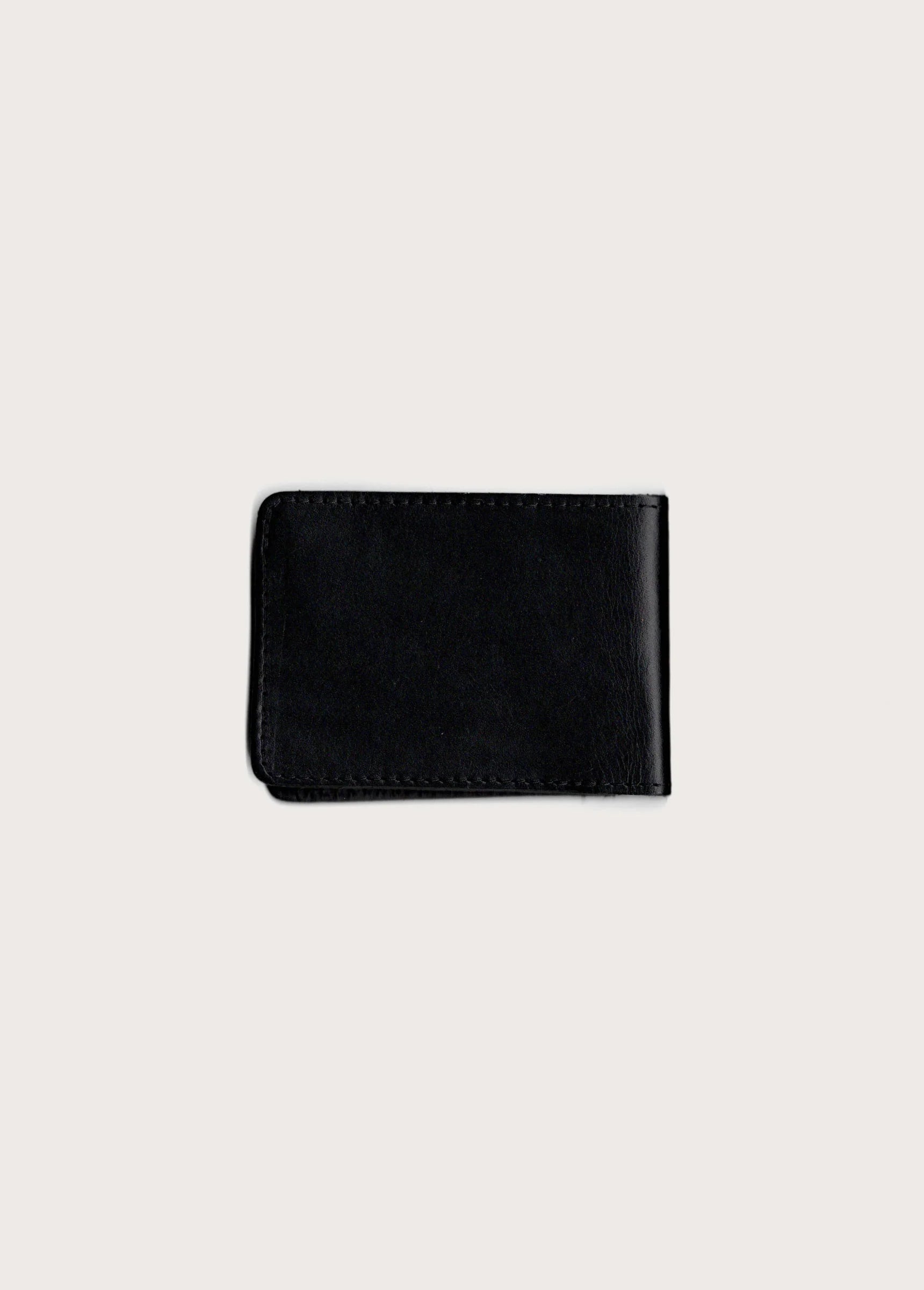 JUST FOR A MOMENT LEATHER BI FOLD WALLET BLACK