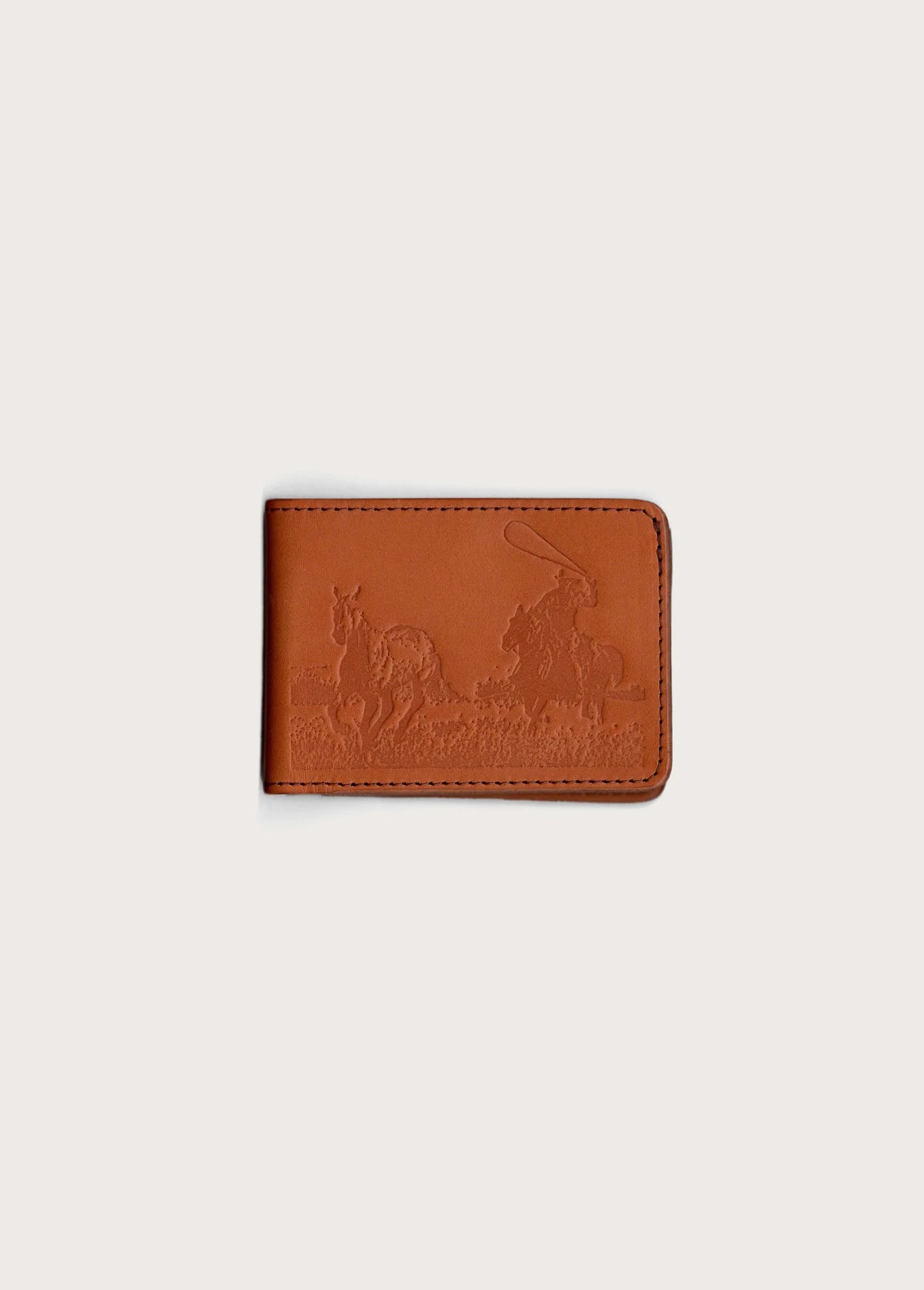 JUST FOR A MOMENT LEATHER BI FOLD WALLET TAN