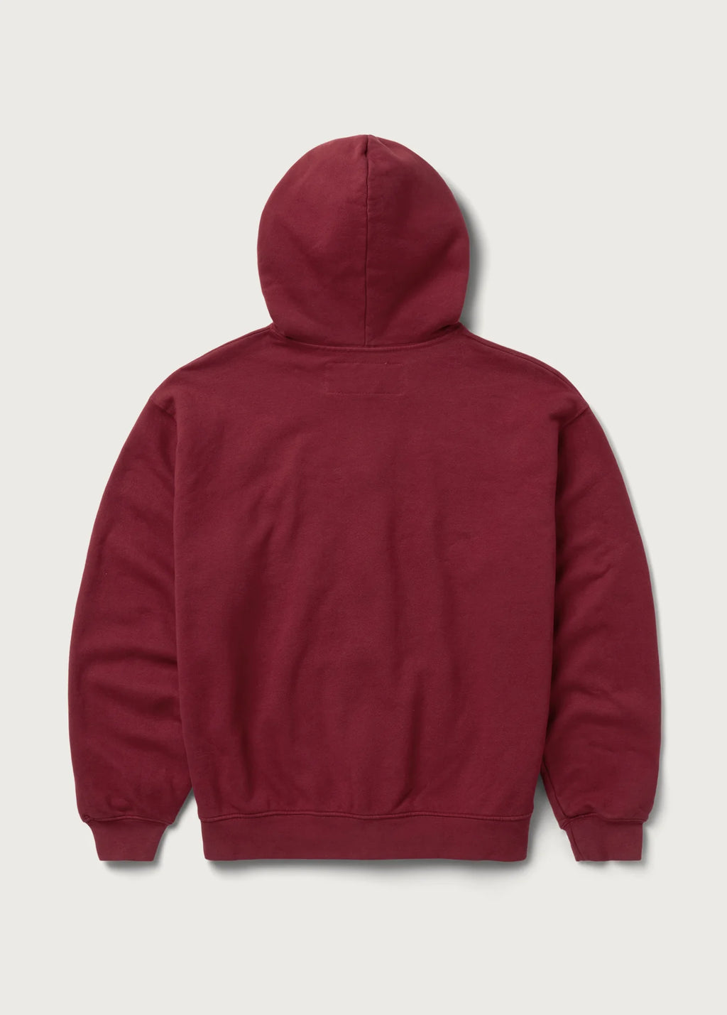 Into The Distance Zip Up Hoodie Washed Burgundy