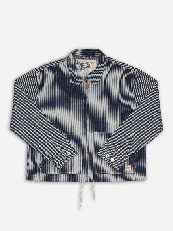 Jade Striped Zip Jacket Blue/Offwhite