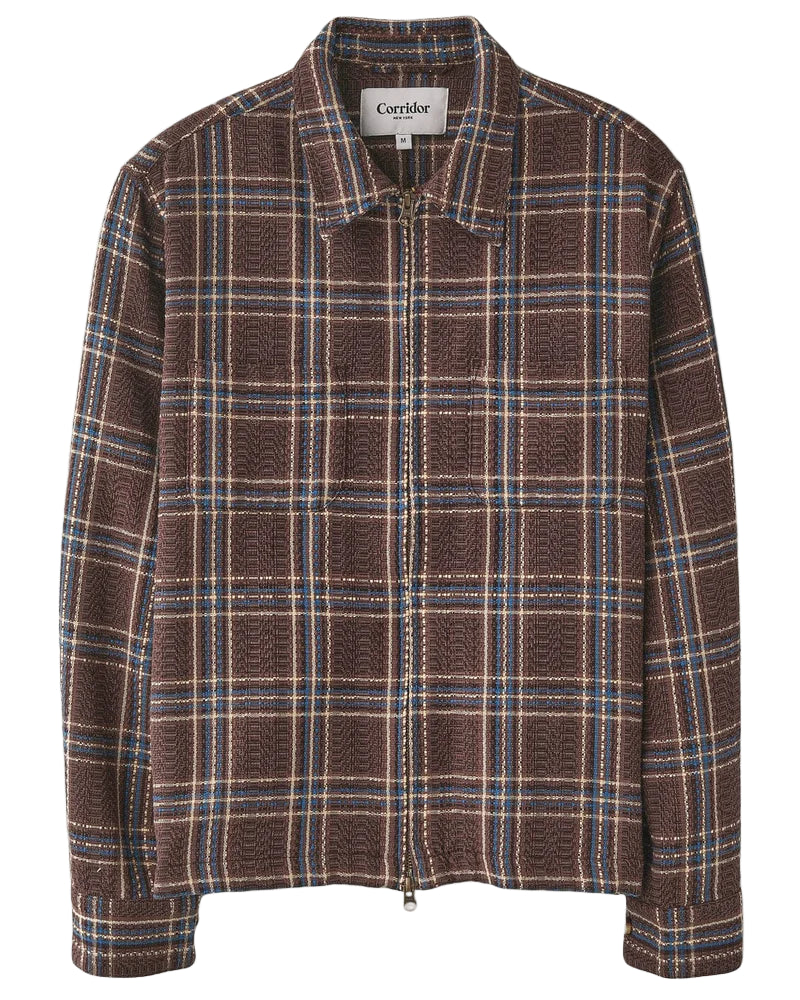 Venice Plaid Zip Jacket