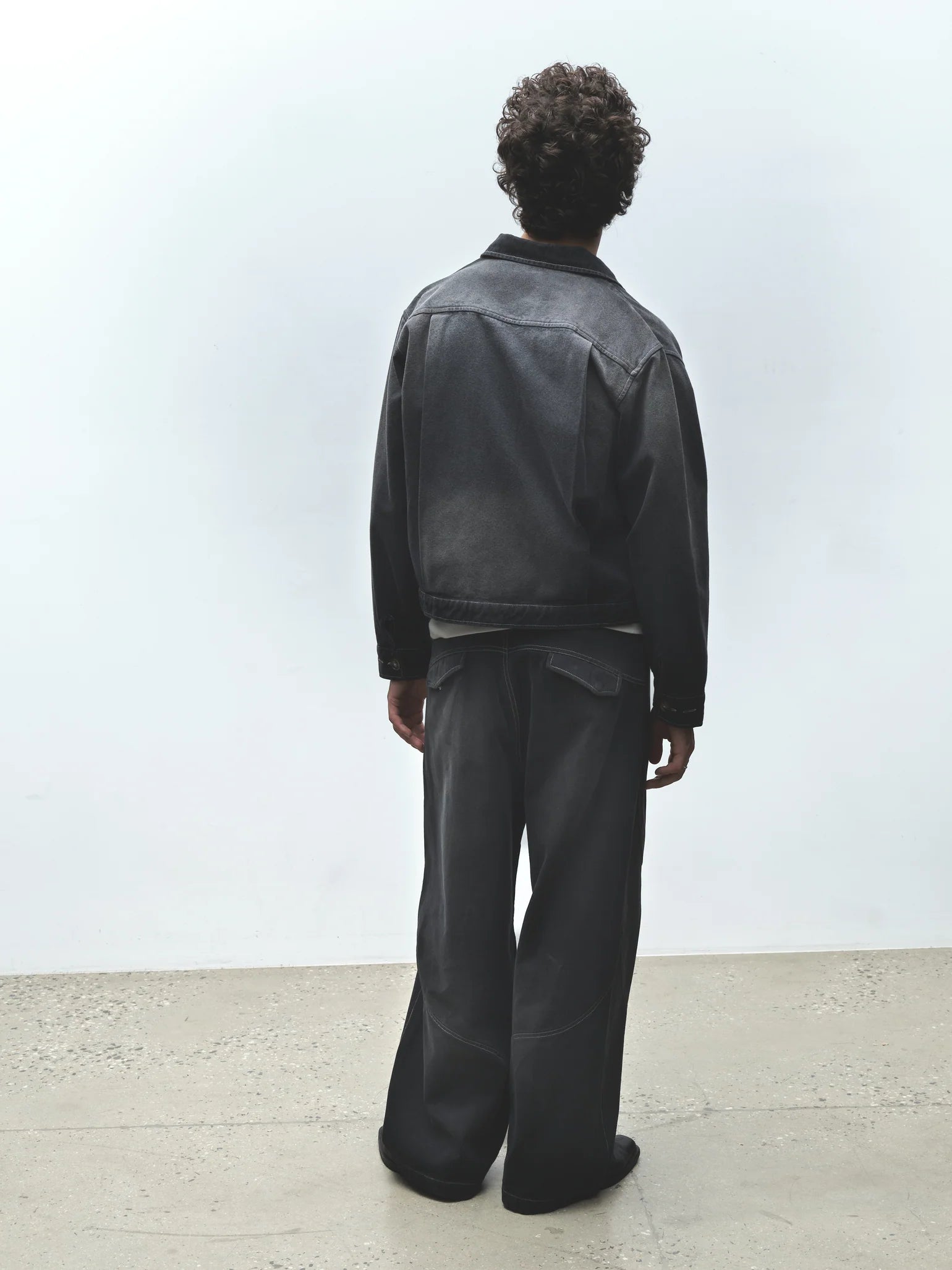 Denim Slant Pant Washed Black