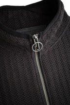 Zip Up Boxy Knit Black